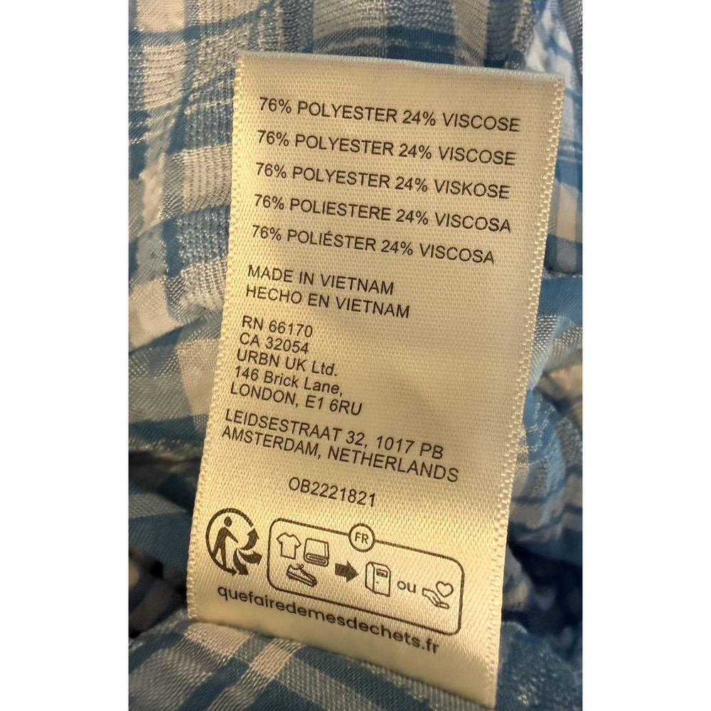 NEW FREE PEOPLE BLUE TRAYMORE PLAID MIDI SKIRT HALTER TOP SET SZ S - Picture 6 of 6